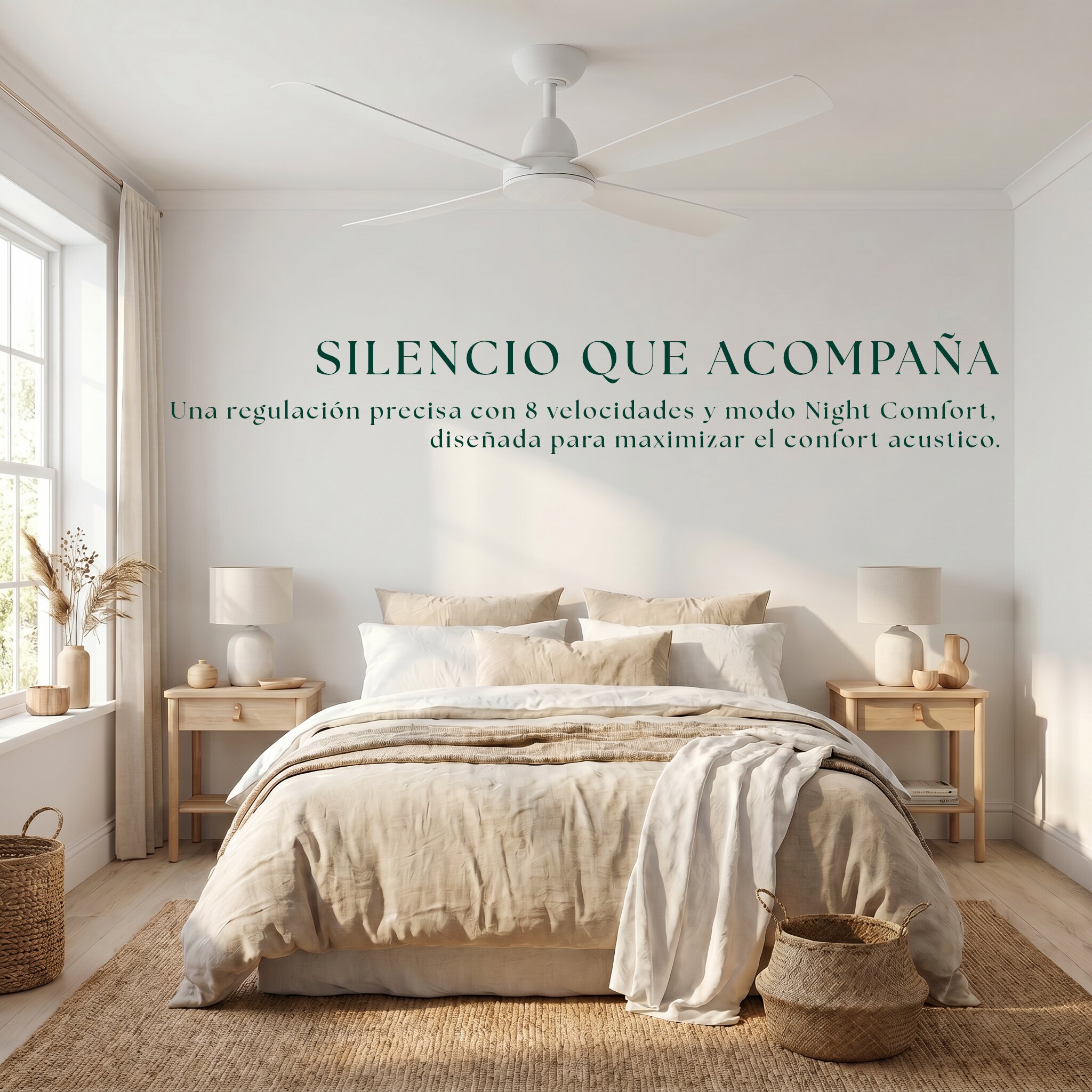 Ventilador de techo Saona sin luz LED DC 8