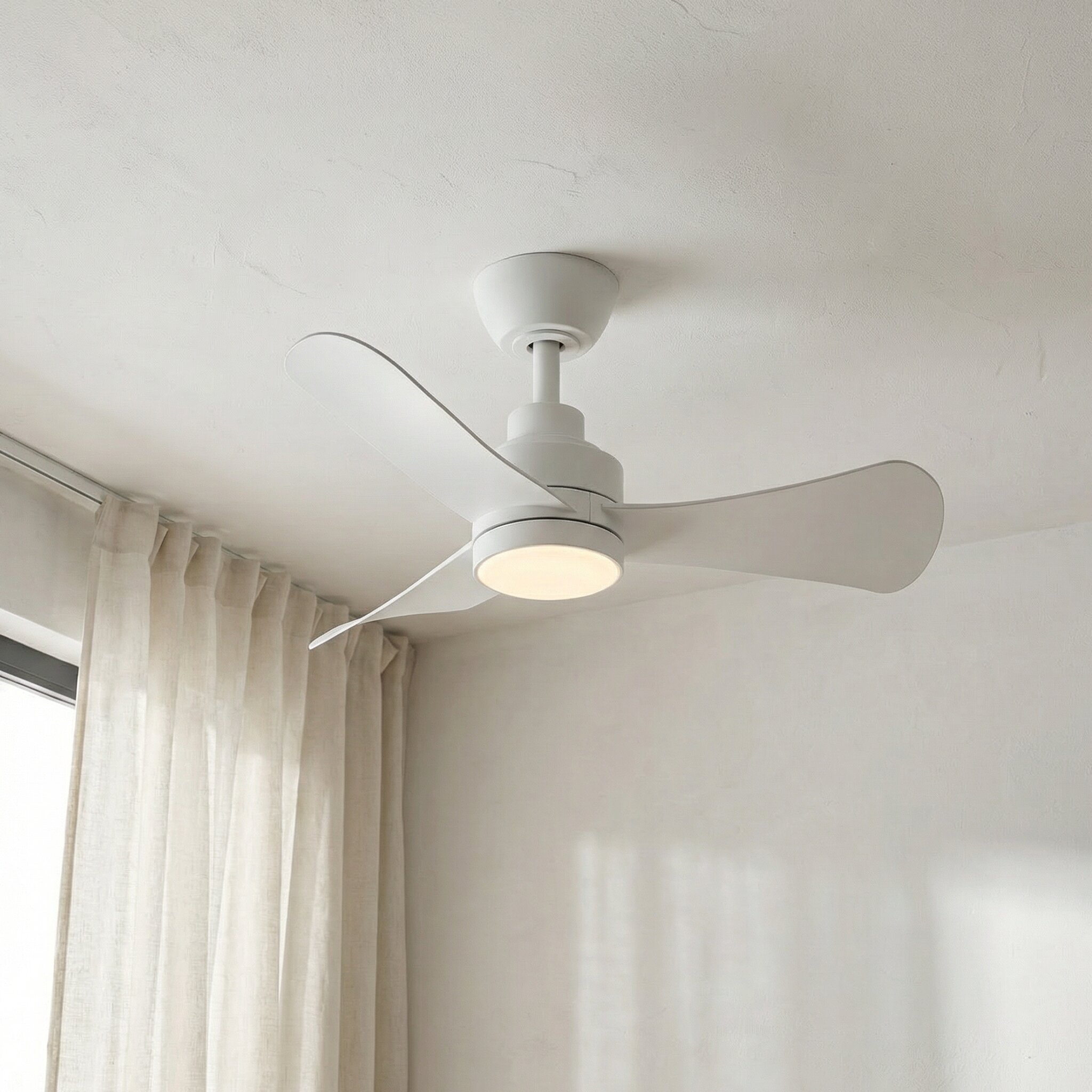 Ventilador de techo Turqueta con luz LED DC Blanco-2