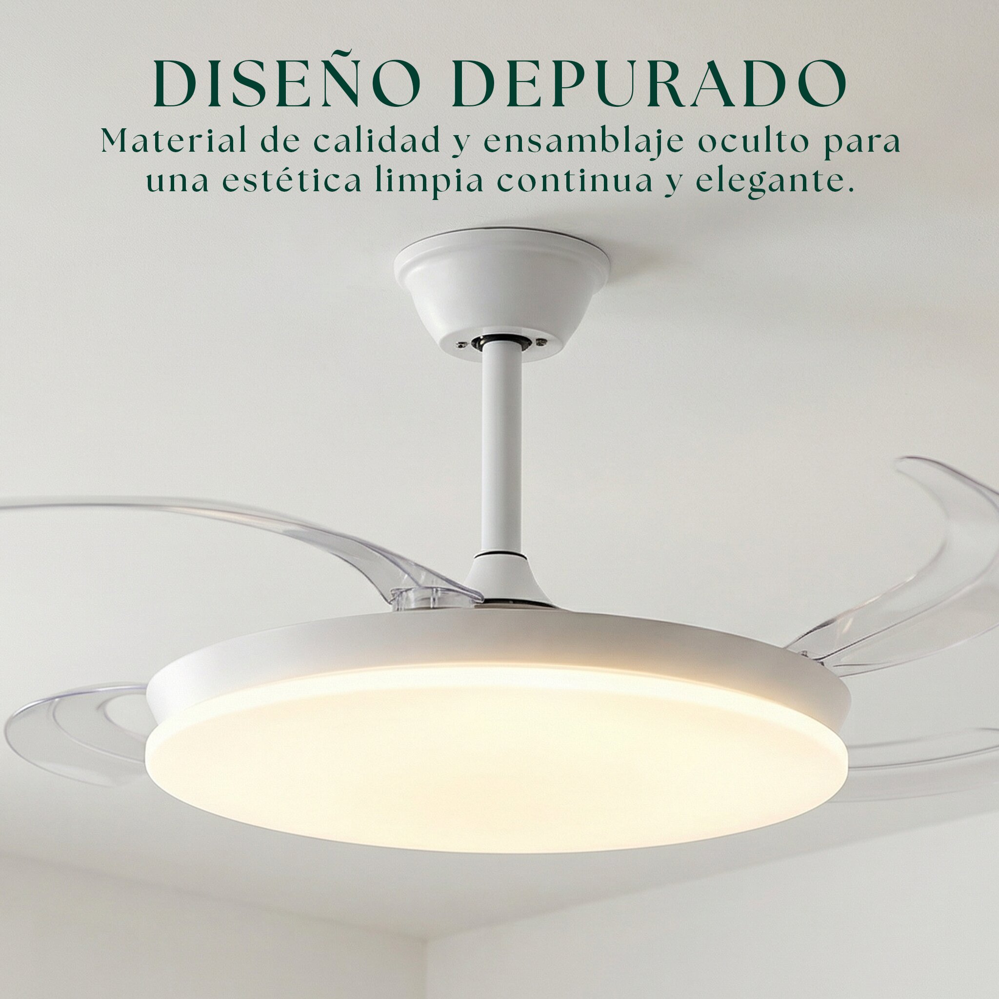 Ventilador de techo Milos con luz LED DC 5