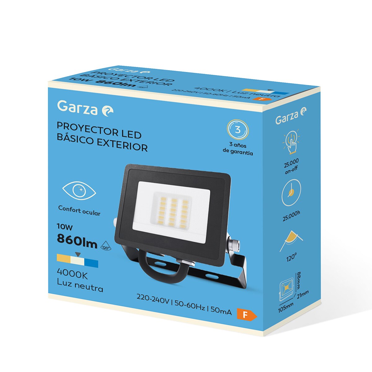 Proyector LED Exterior Basic 10W Negro-5