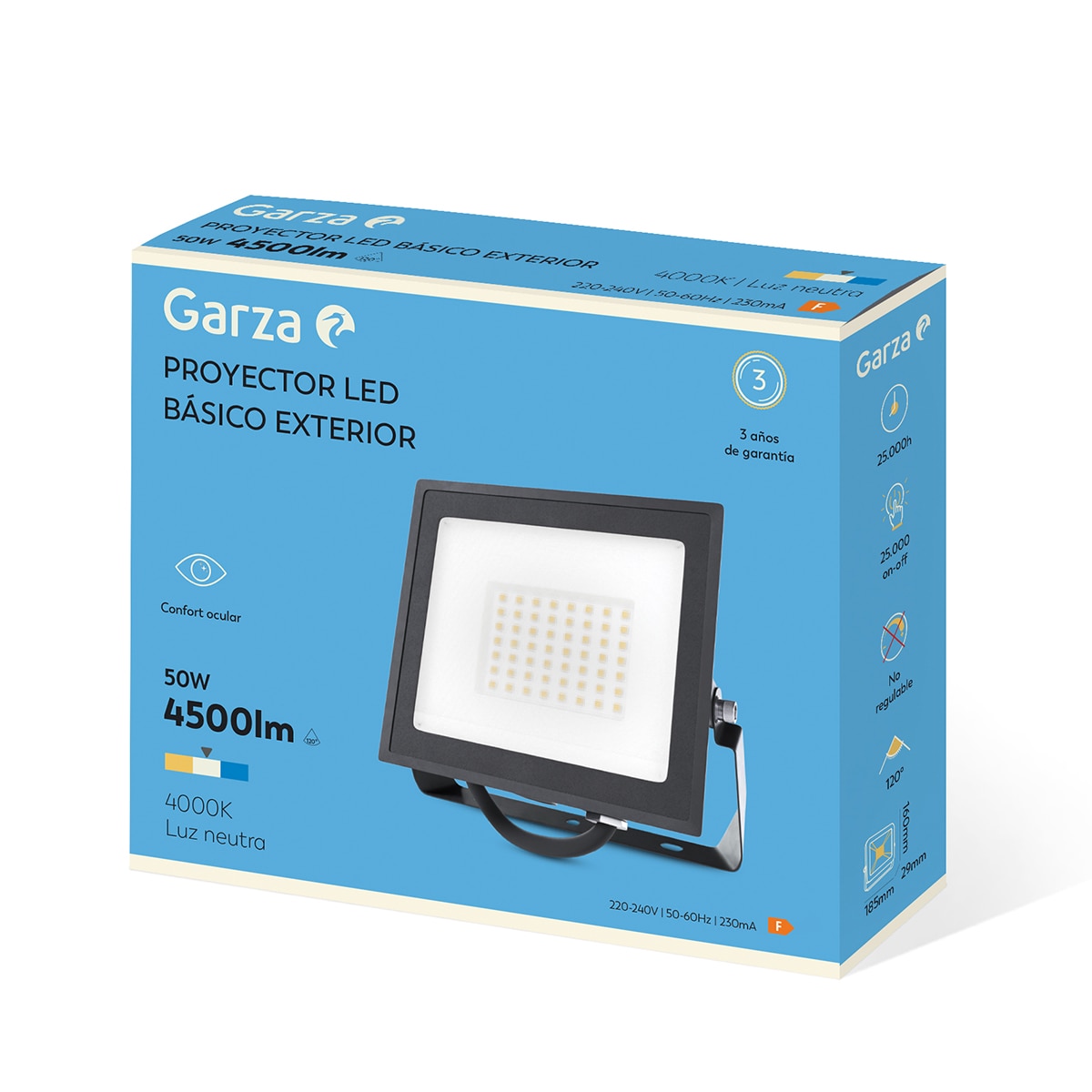 Proyector LED Exterior Basic 50W Negro-3