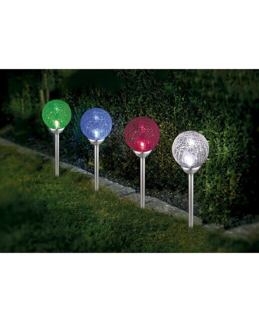 Baliza solar LED RGB Negro-2