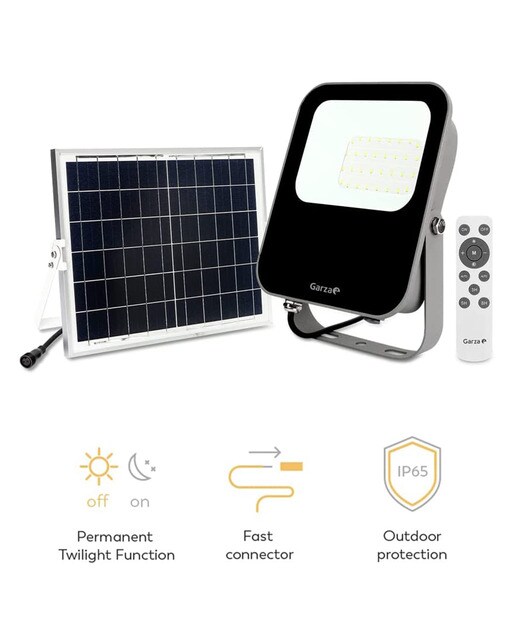 Proyector LED Exterior Solar Programable 200W 6500K Negro-2