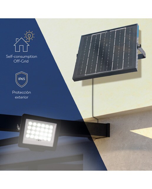 Proyector LED Exterior Abora con Sensor 350 lm 4000K Negro-6