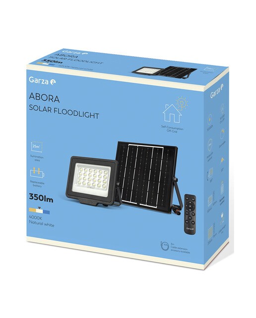 Proyector LED Exterior Abora con Sensor 350 lm 4000K Negro-9