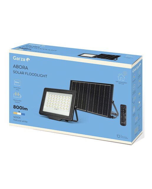 Proyector LED Exterior Abora con Sensor 800 lm 4000K Negro-9