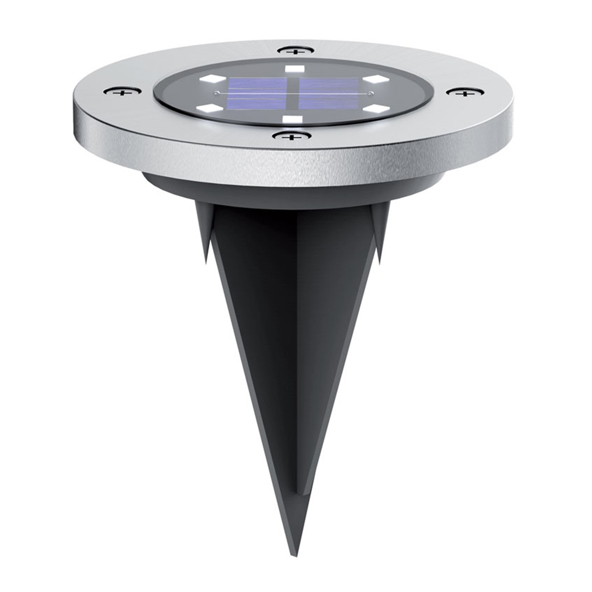 Imagen 0 de Pack 2 Focos Solares Exterior LED Fijación a Suelo