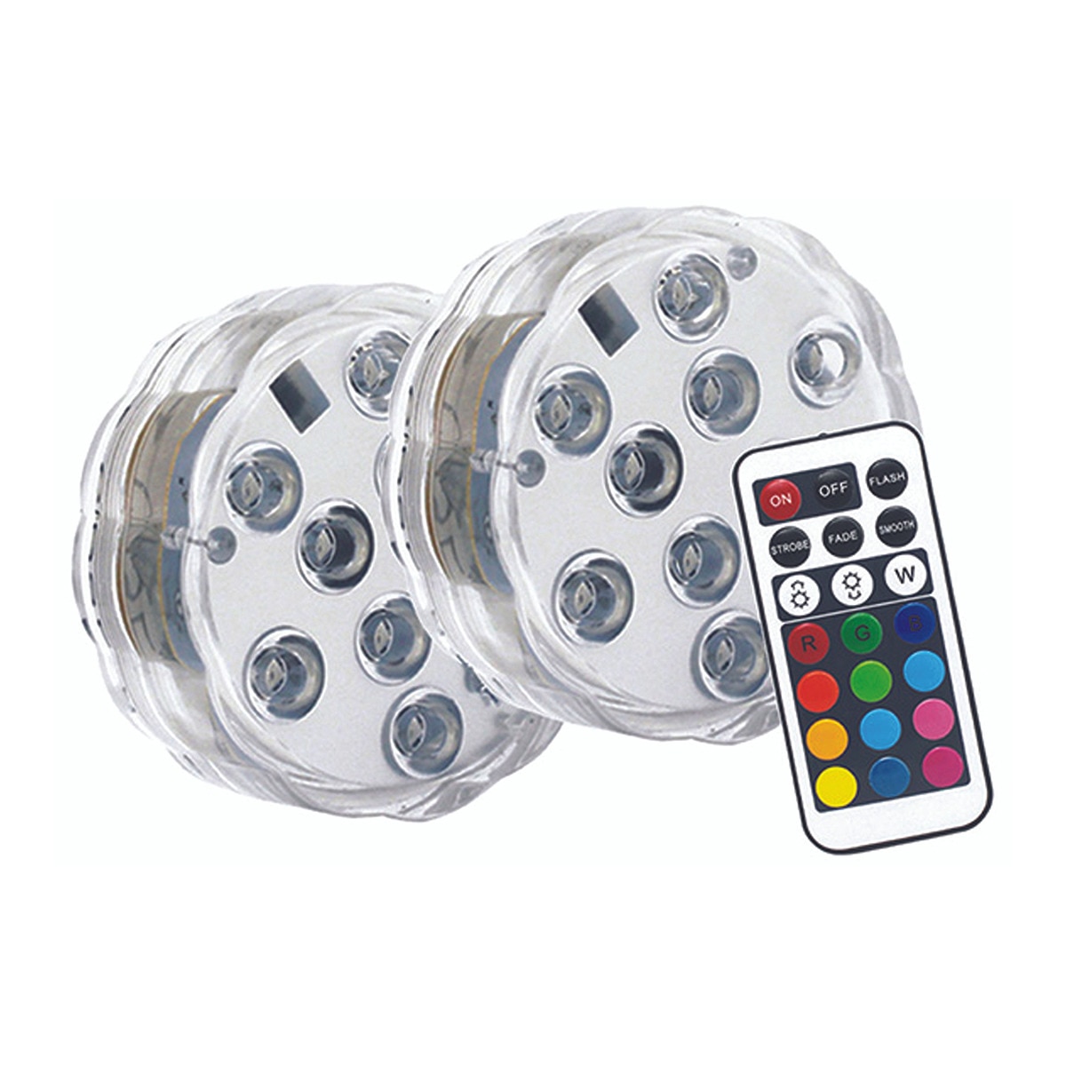 Imagen 0 de Pack 2 Lámparas LED Flotantes RGB+Mando