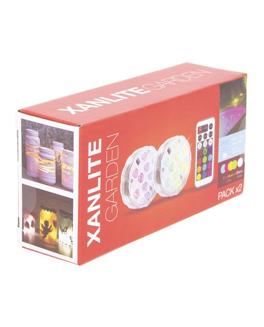 Pack 2 Lámparas LED Flotantes RGB+Mando Transparente-3