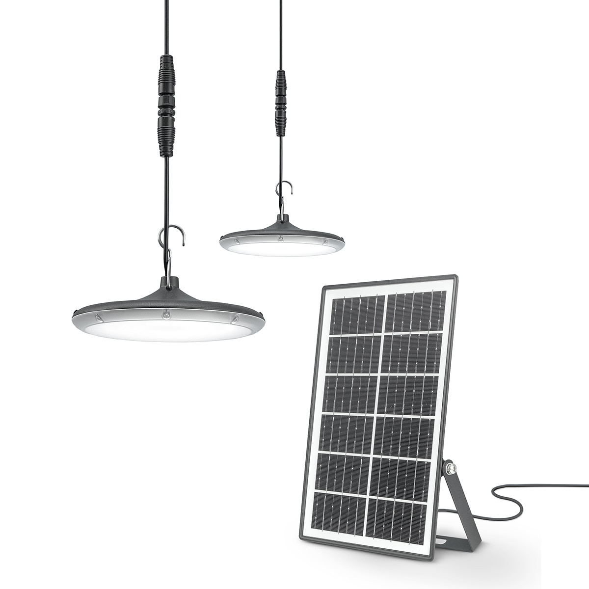 Imagem 0 de Apliques Solares LED Gloria com Comando + Painel Solar 4000 K 1000 lm Garza