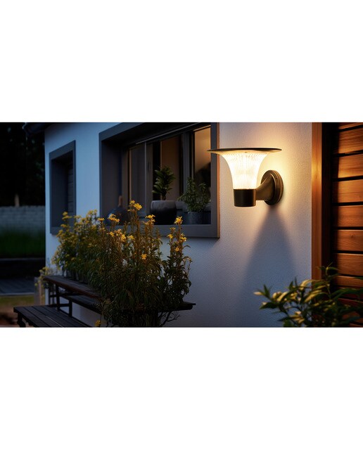 Aplique Solar LED Pared Goliat CCT 3000K-4000K 2.200 lm Negro-2