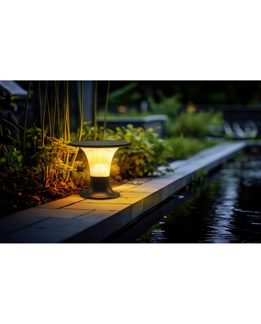 Aplique Solar LED Sobremesa Goliat CCT 3000K-4000K 2.200 lm Negro-4