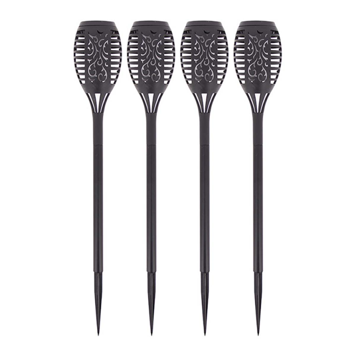 Imagem 0 de Baliza Solar com Efeito de Chama 4 Peças 2700K