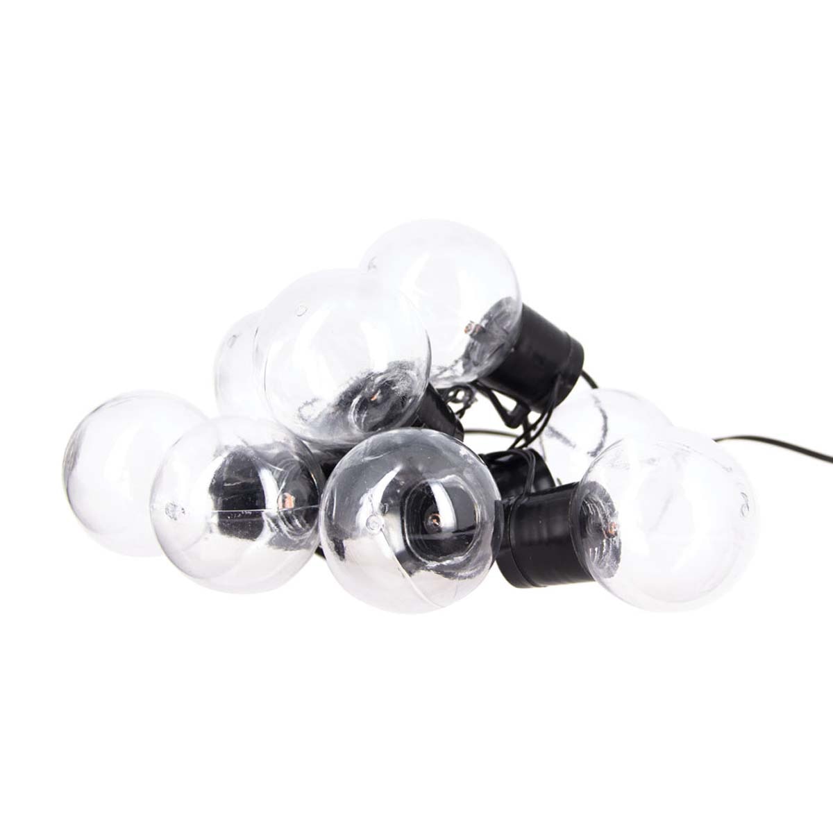 Guirnalda Solar 5 m con 8 Bombillas LED 2700K Negro-3
