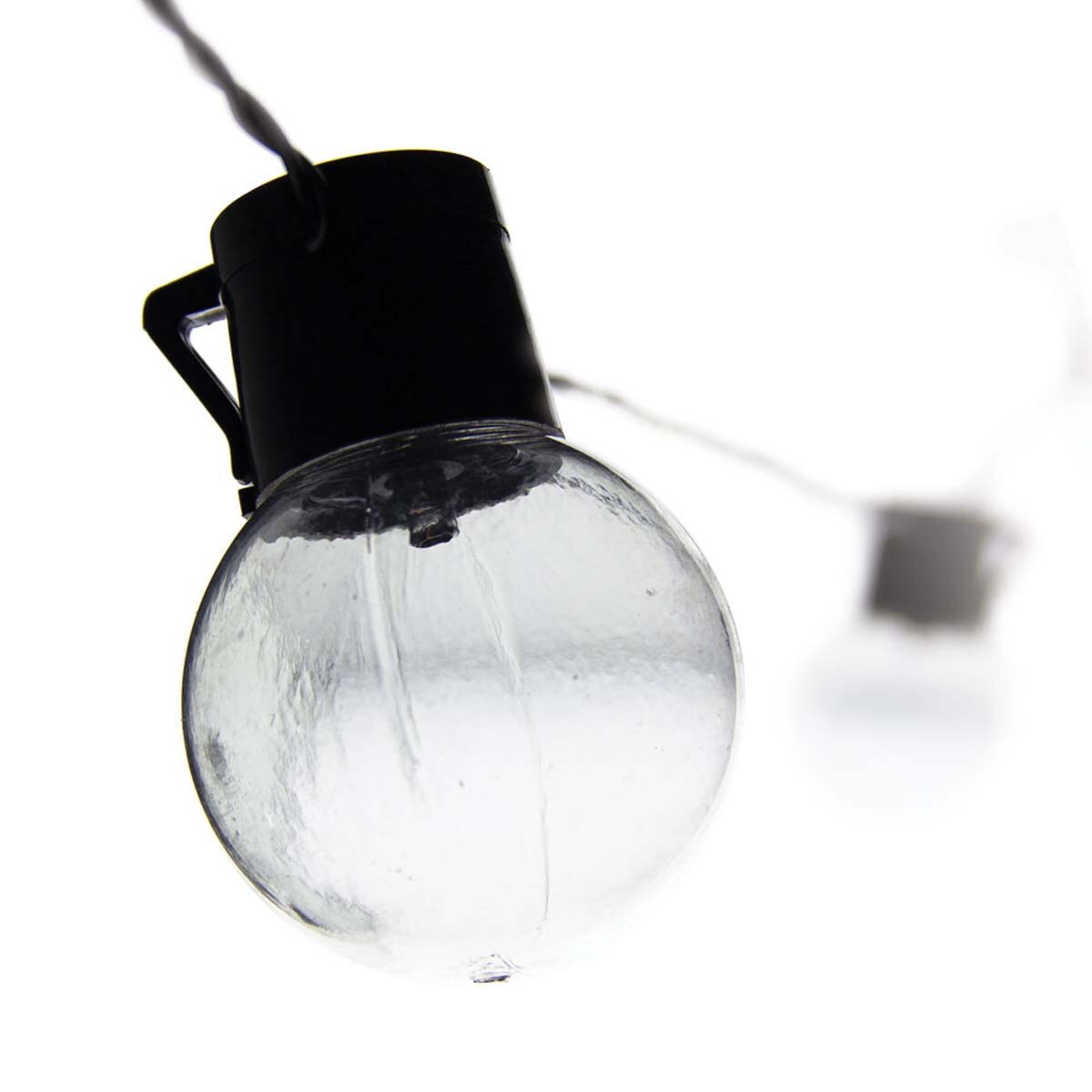 Guirnalda Solar 5 m con 8 Bombillas LED 2700K Negro-4