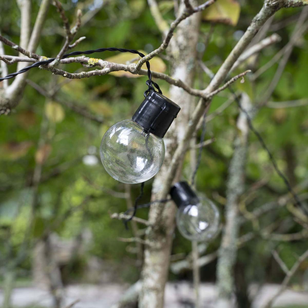 Guirnalda Solar 5 m con 8 Bombillas LED 2700K Negro-7