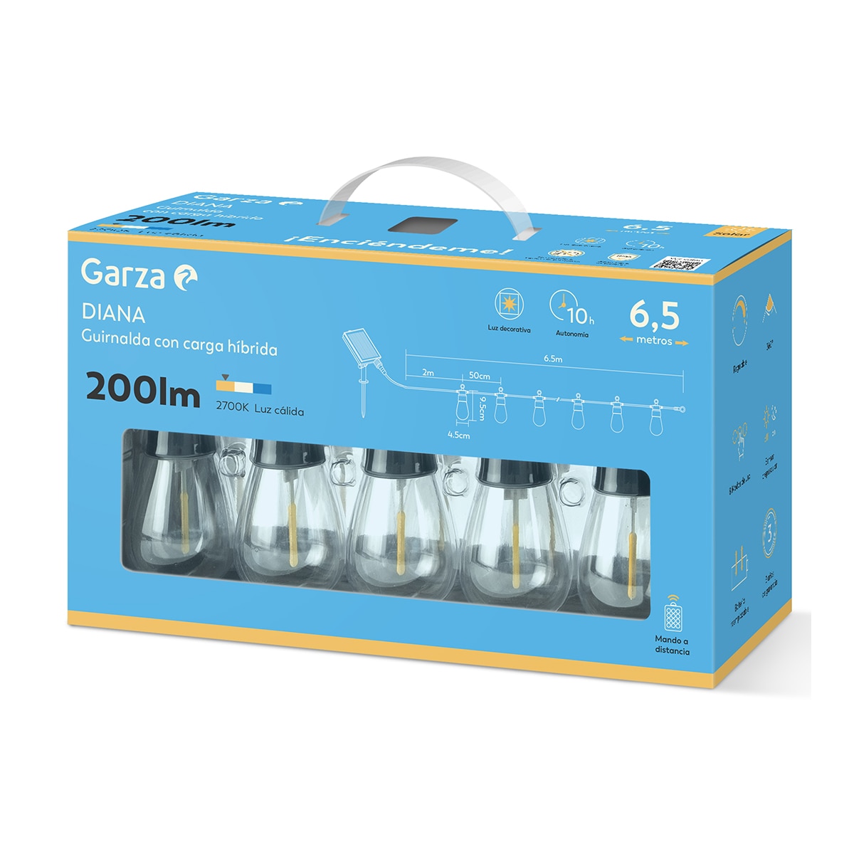 Guirnalda Solar Diana 200 lm 2700K Negro-11