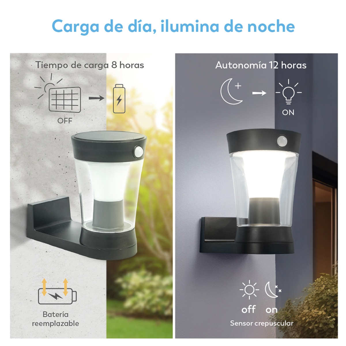 Aplique Solar Hercules 450 Lumen 8