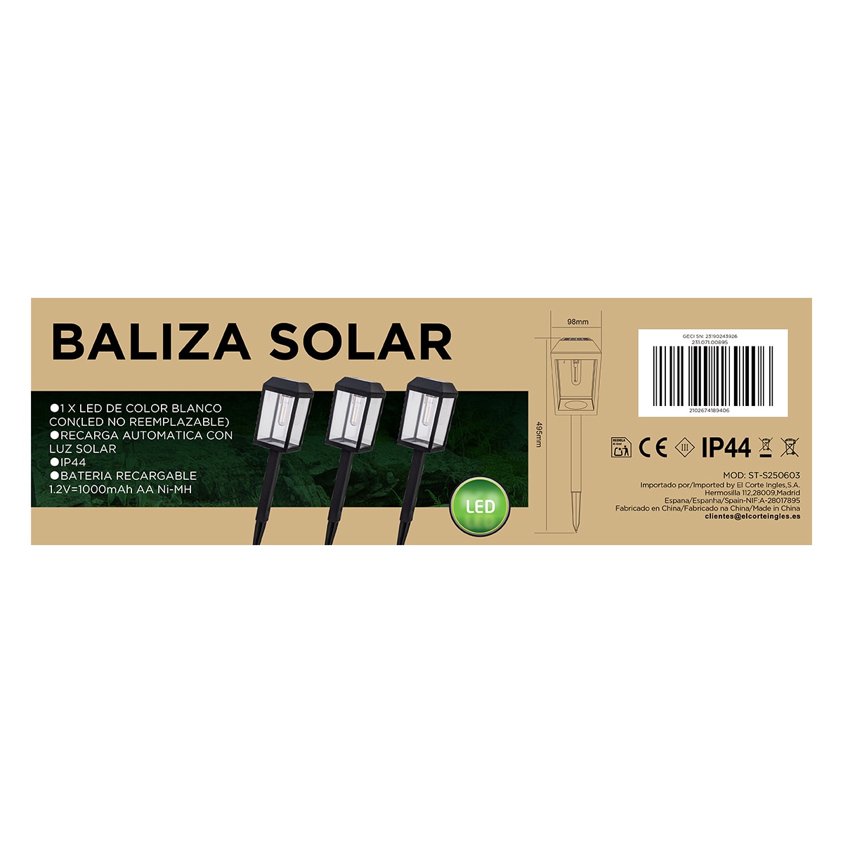 Baliza solar CRYSTAL 7