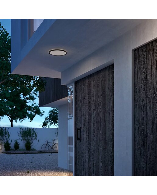 Plafón Exterior Superslim 15W 4000K Negro-2