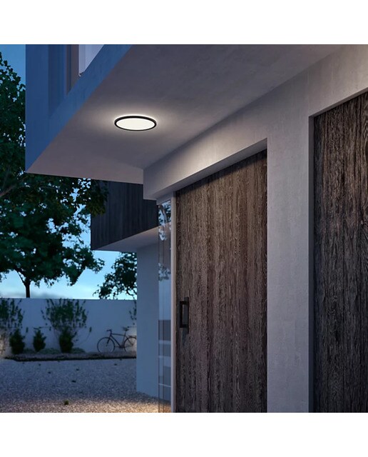 Plafón Exterior Superslim 15W 4000K Negro-3