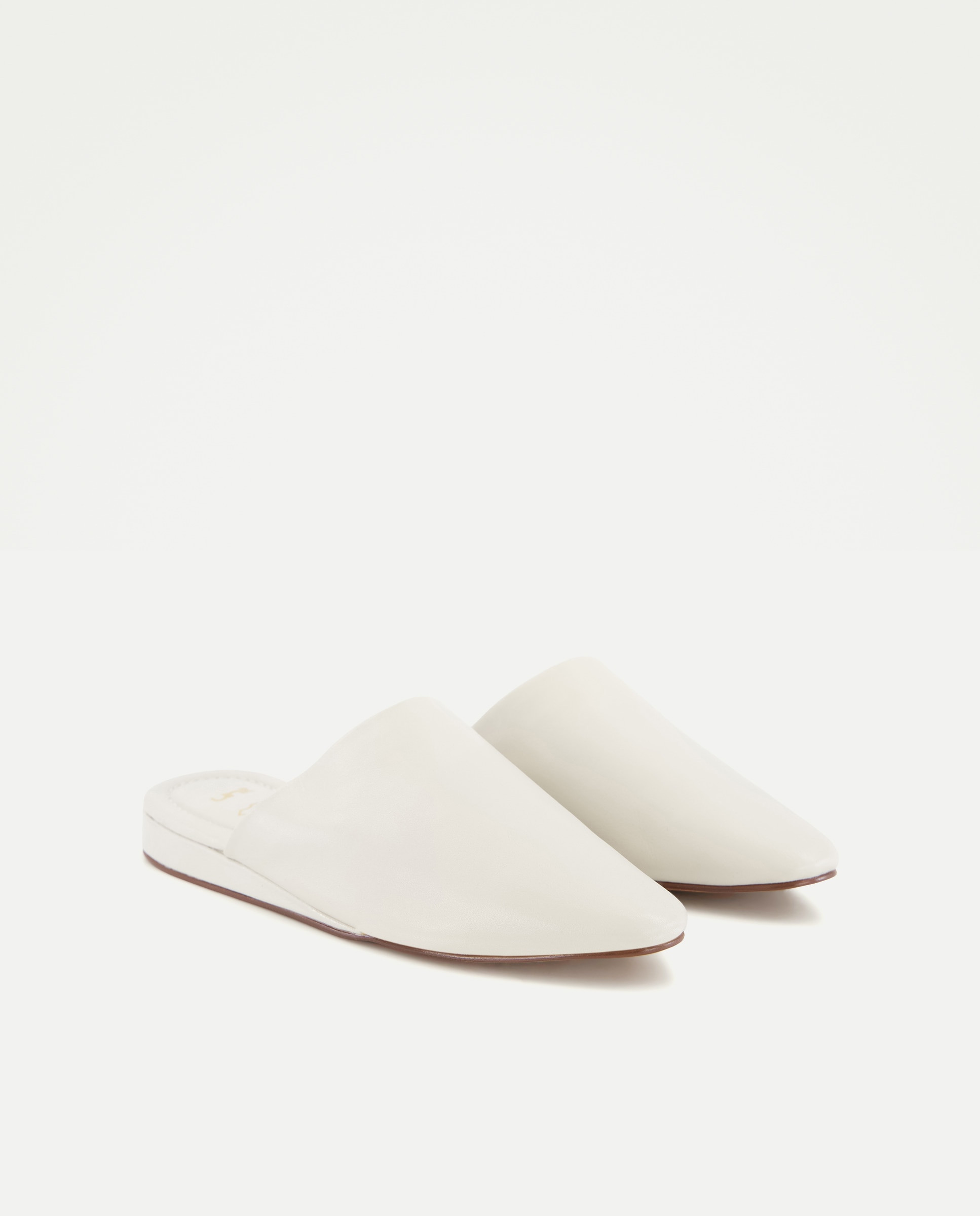 Zapatilla de mujer de piel con cuña 120 Crudo-2
