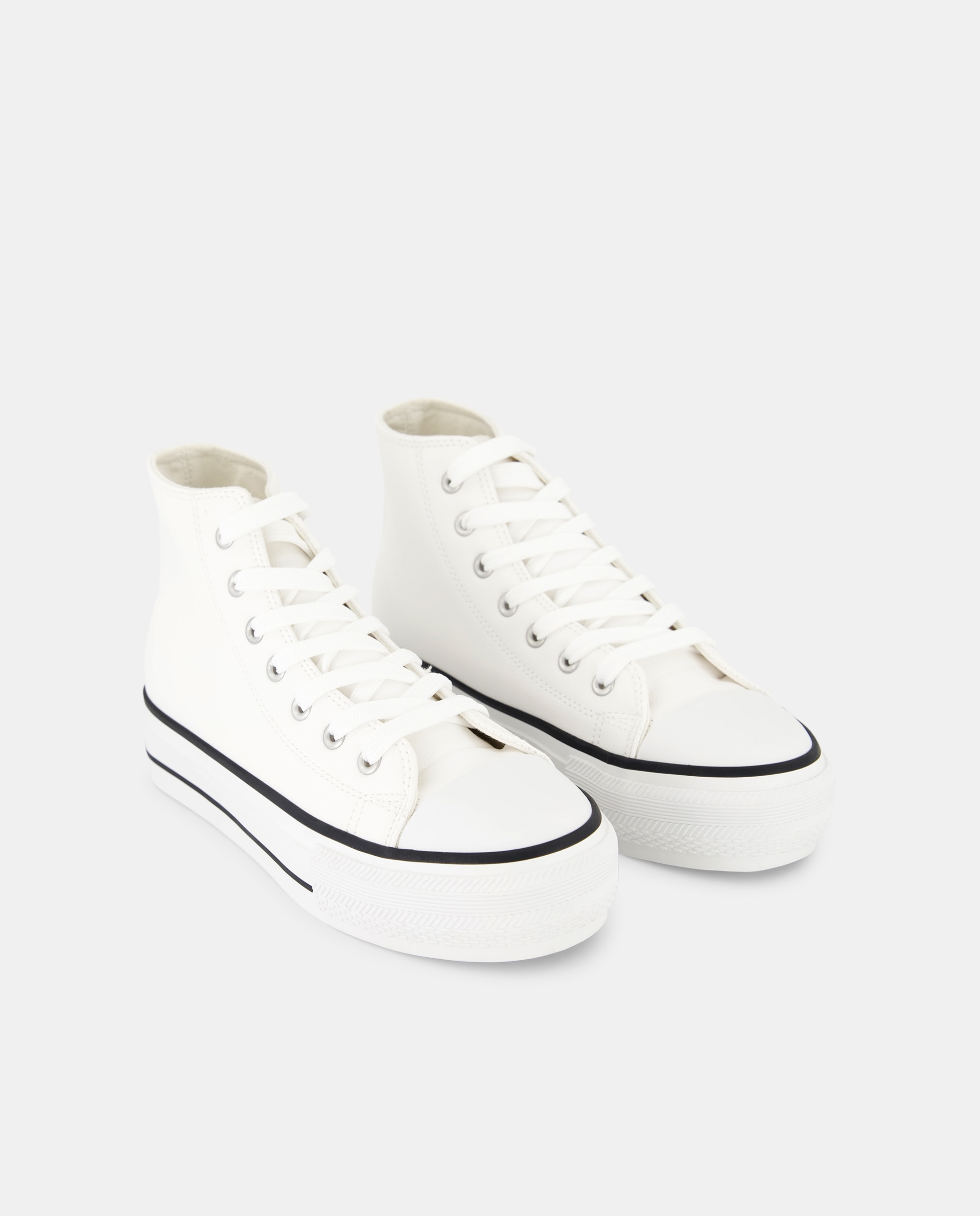 Zapatilla deportiva de mujer abotinada Blanco-2