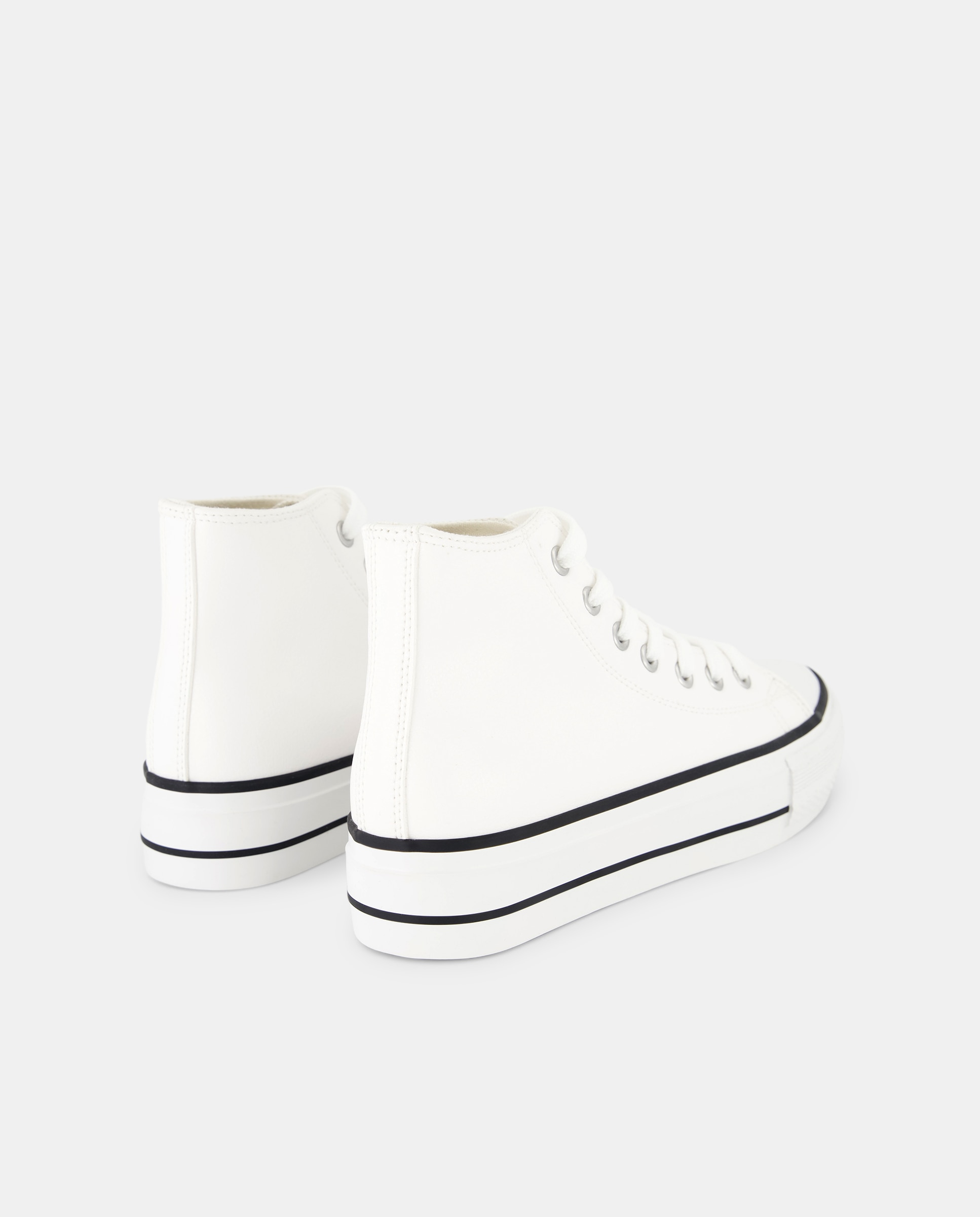 Zapatilla deportiva de mujer abotinada Blanco-3