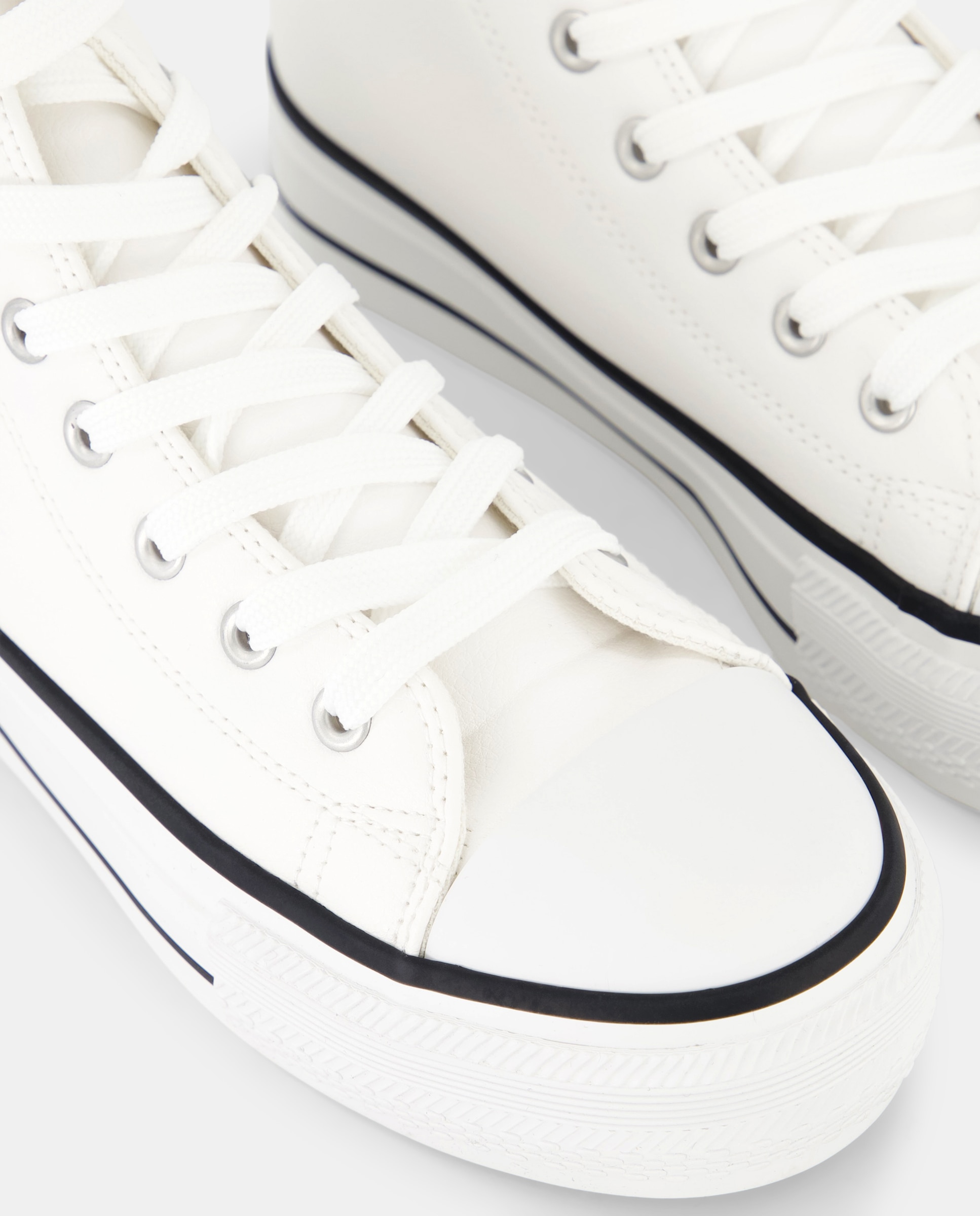 Zapatilla deportiva de mujer abotinada Blanco-5