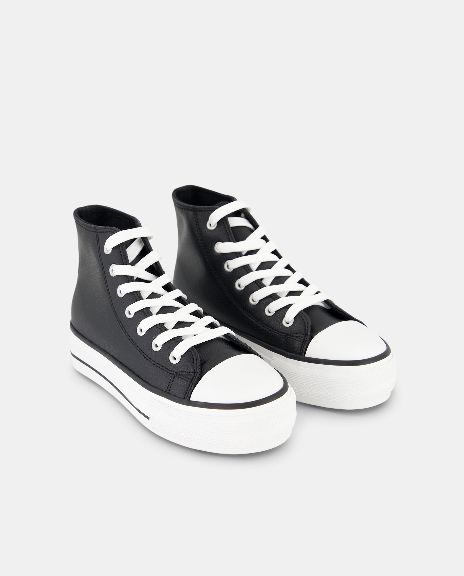 Zapatilla deportiva de mujer abotinada Negro-2