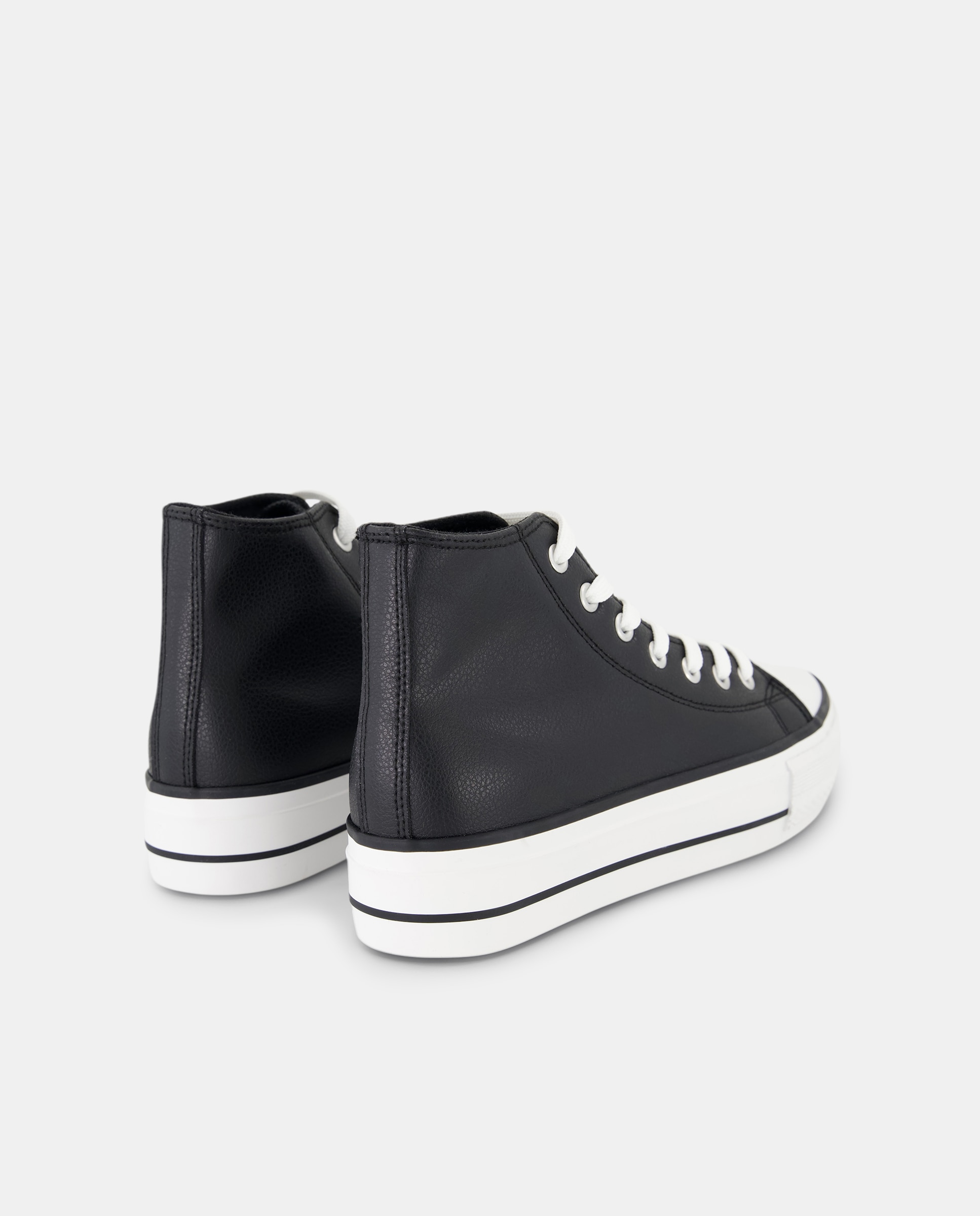 Zapatilla deportiva de mujer abotinada Negro-3