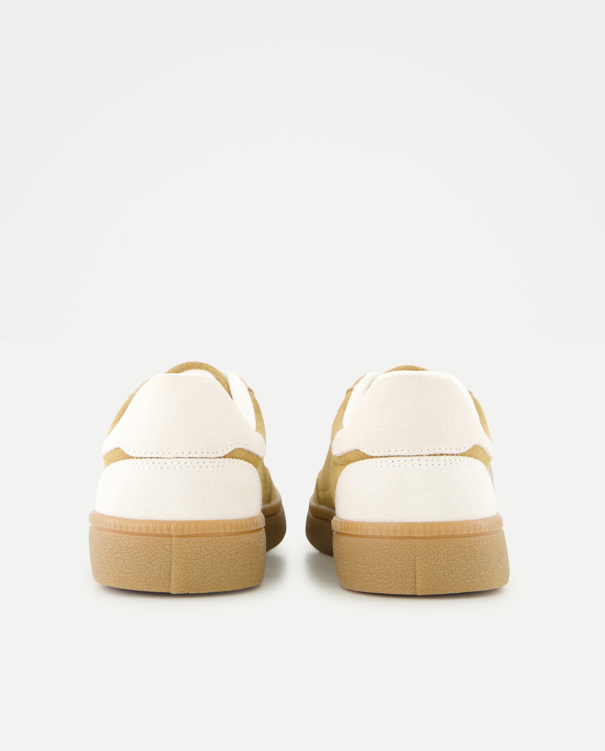 Zapatilla deportiva de mujer de piel Mostaza-3