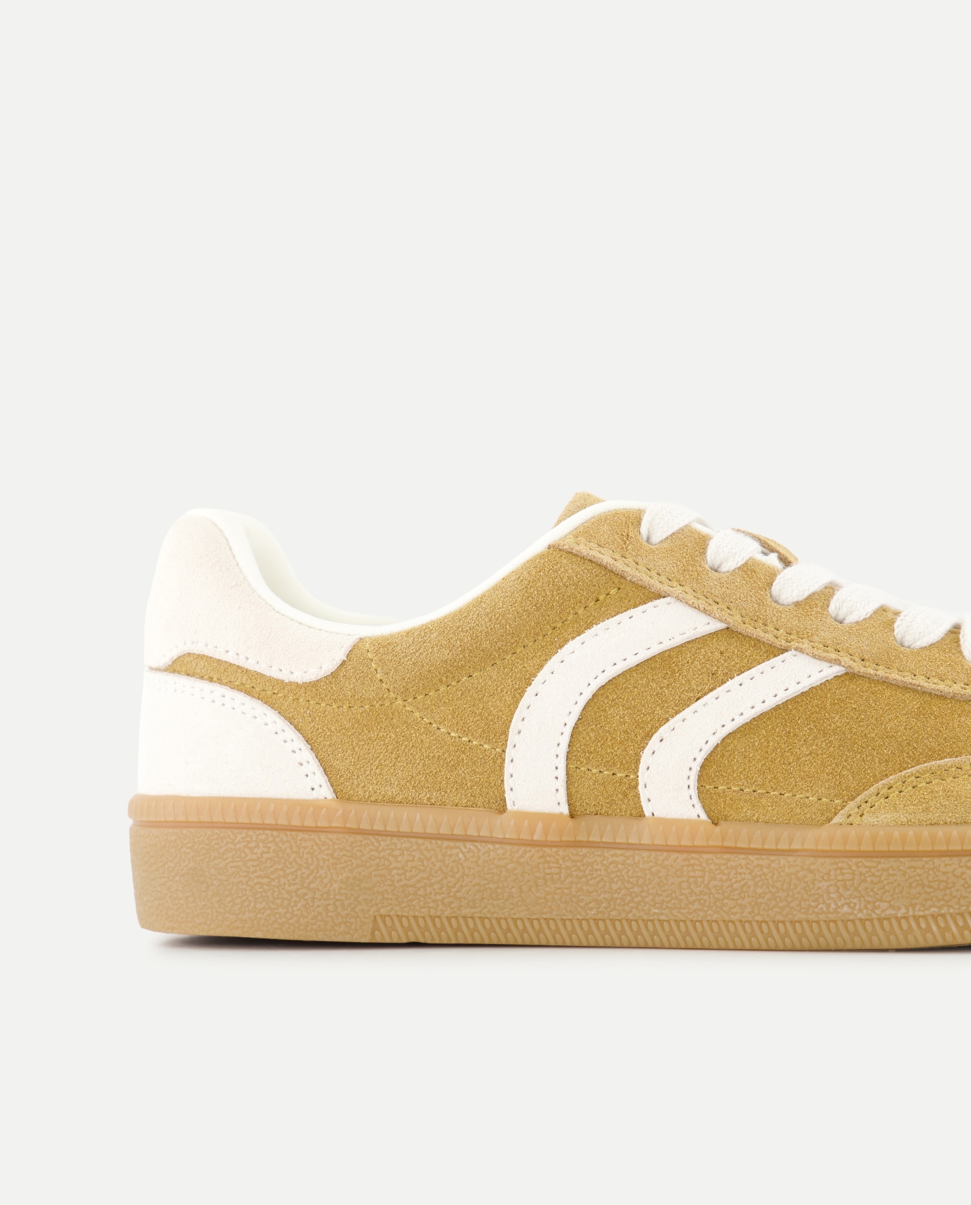 Zapatilla deportiva de mujer de piel Mostaza-5