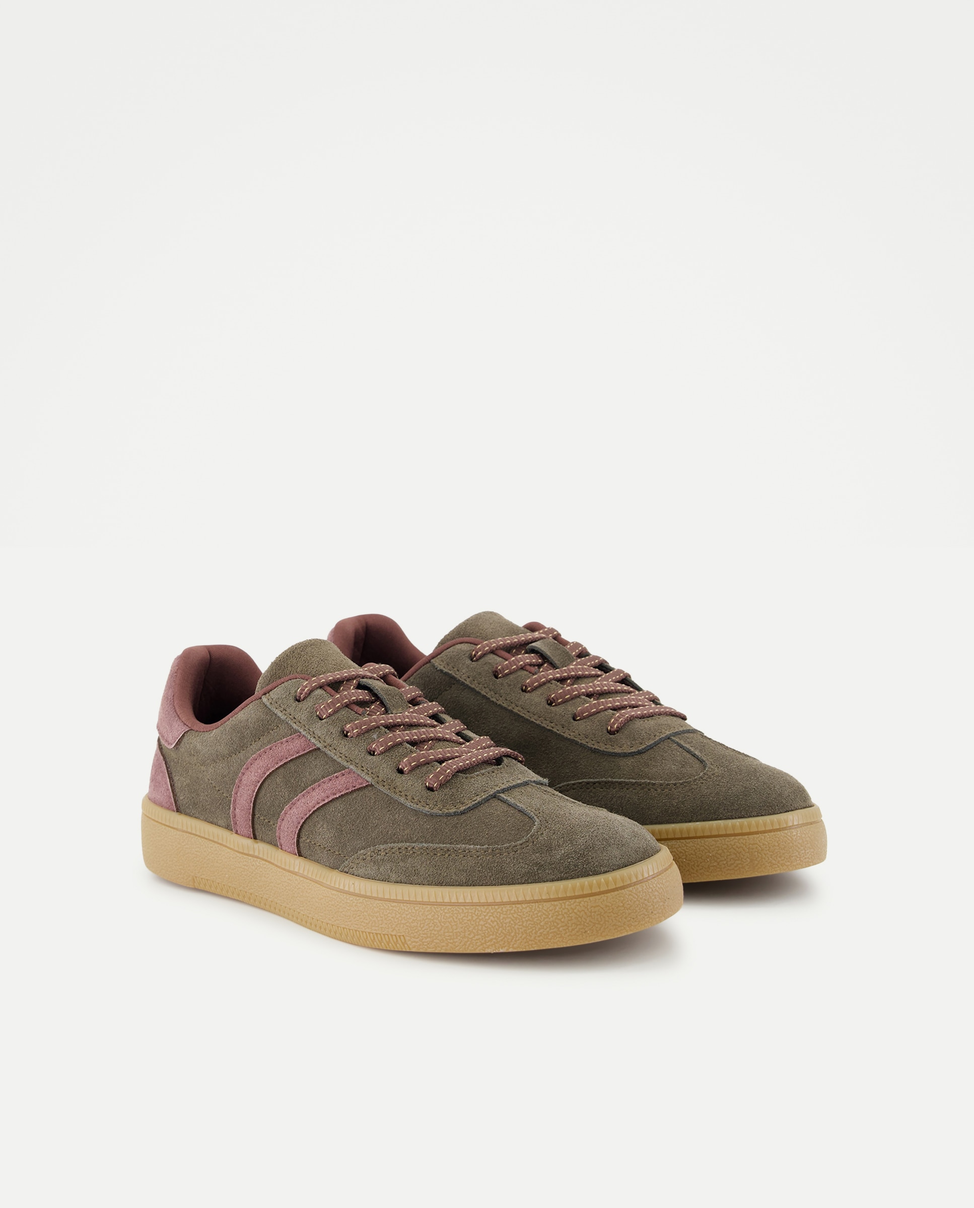 Zapatilla deportiva de mujer de piel Marrón-2