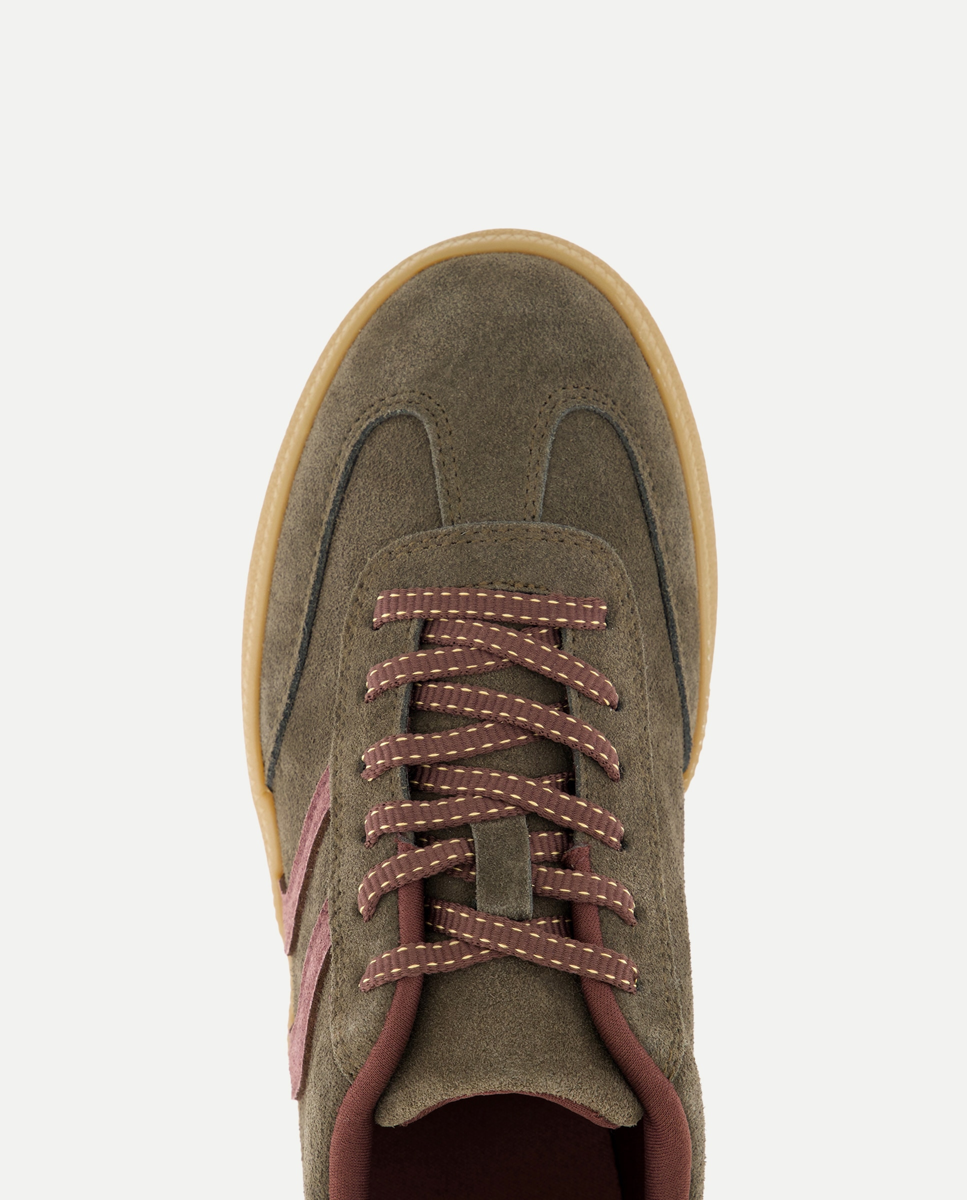 Zapatilla deportiva de mujer de piel Marrón-4