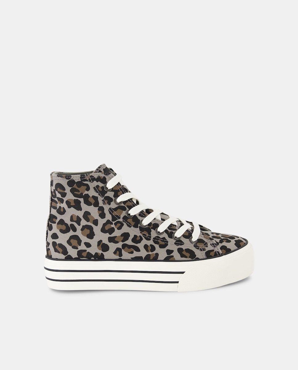 Zapatilla abotinada estampada Multicolor-1