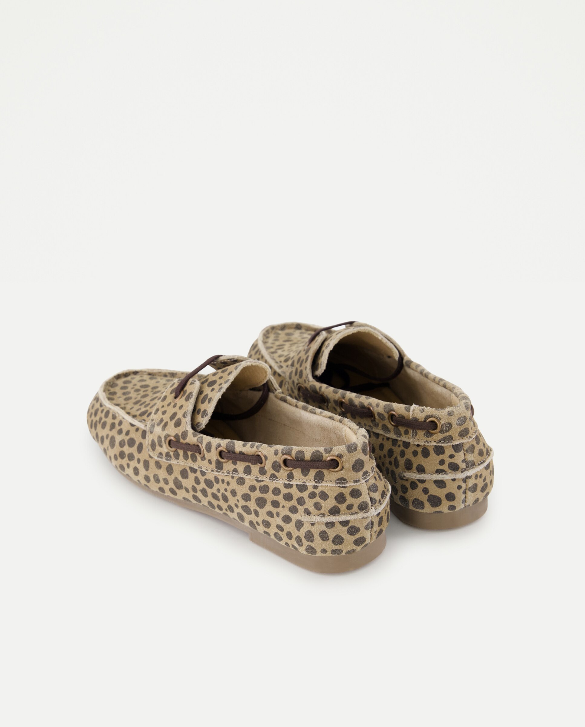 Náutico de mujer de piel estampado Negro-3