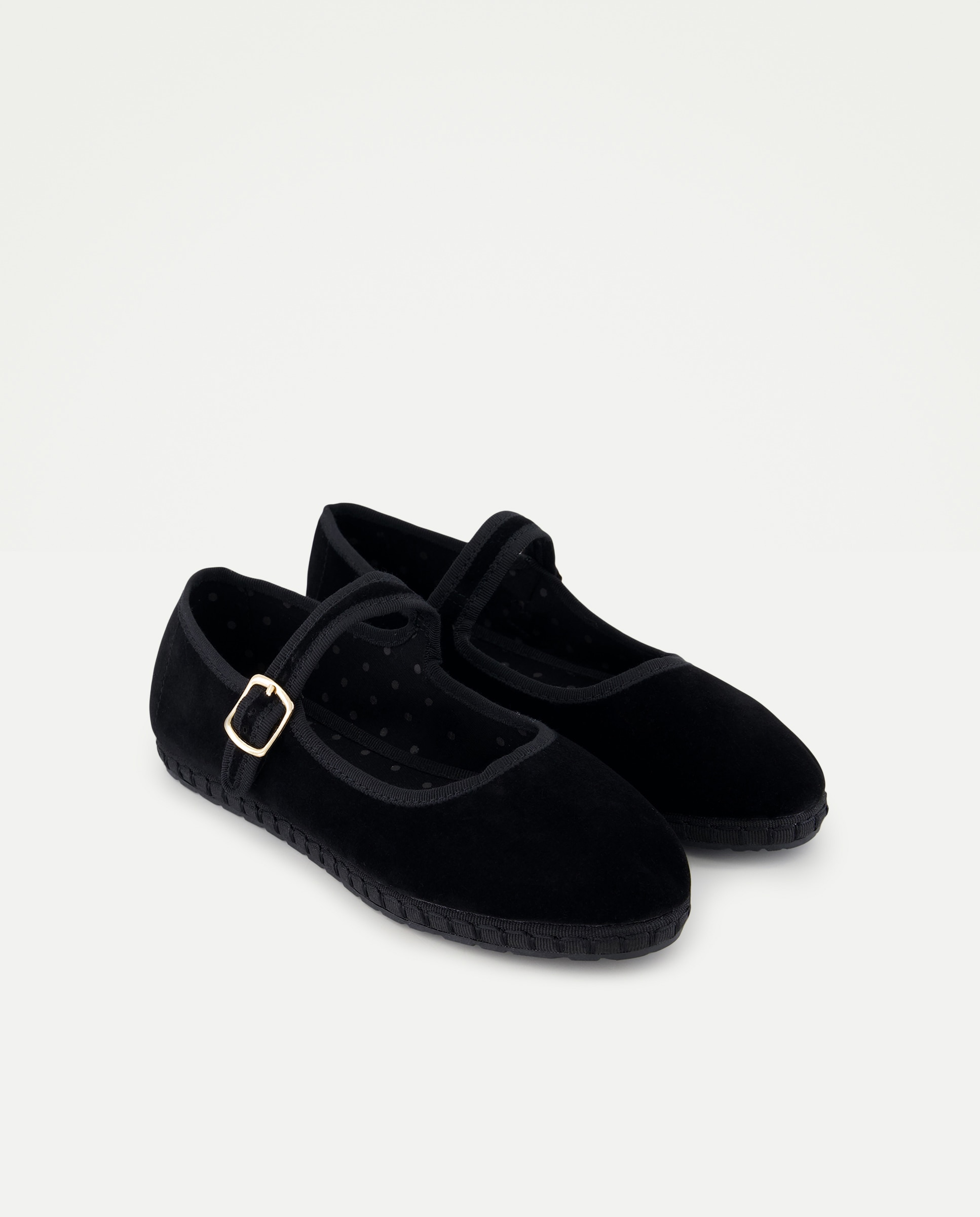 Zapato de mujer de terciopelo Negro-2