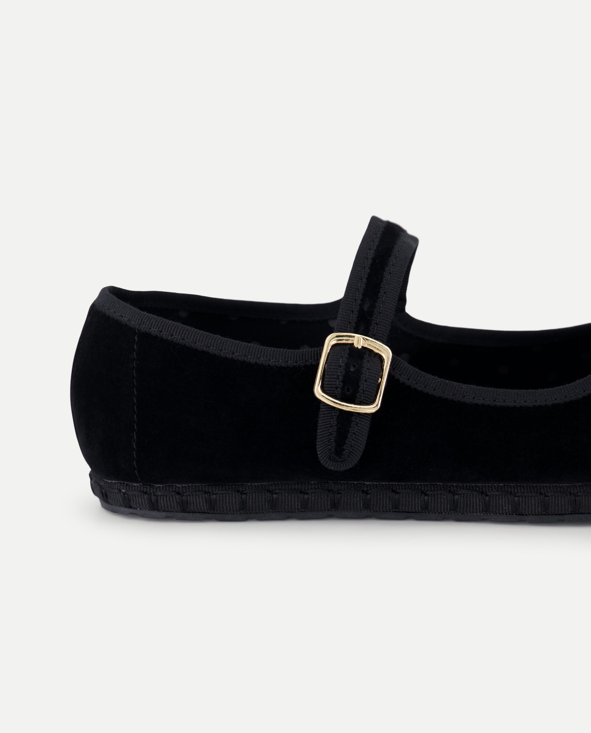 Zapato de mujer de terciopelo Negro-5