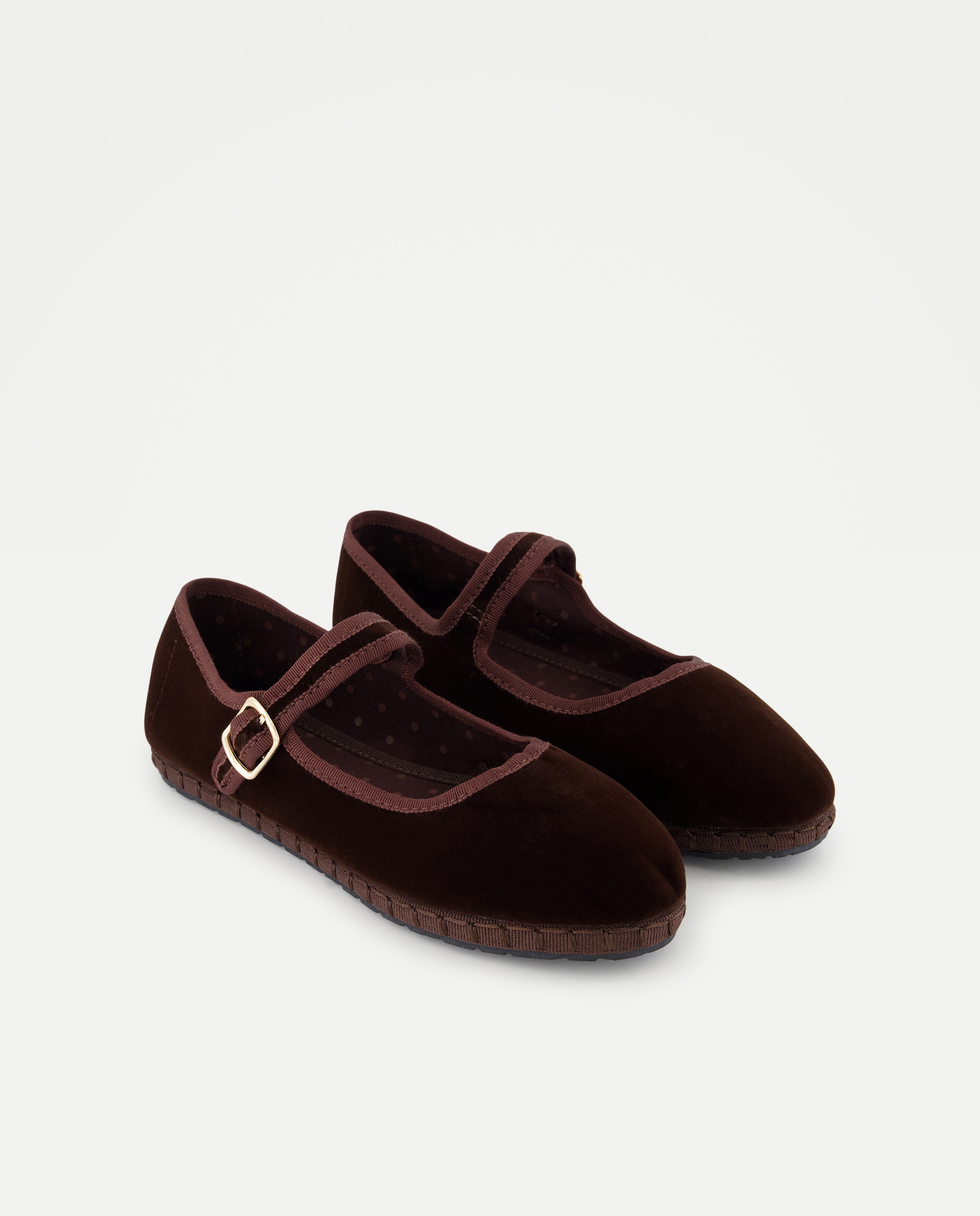 Zapato de mujer de terciopelo Marrón-2
