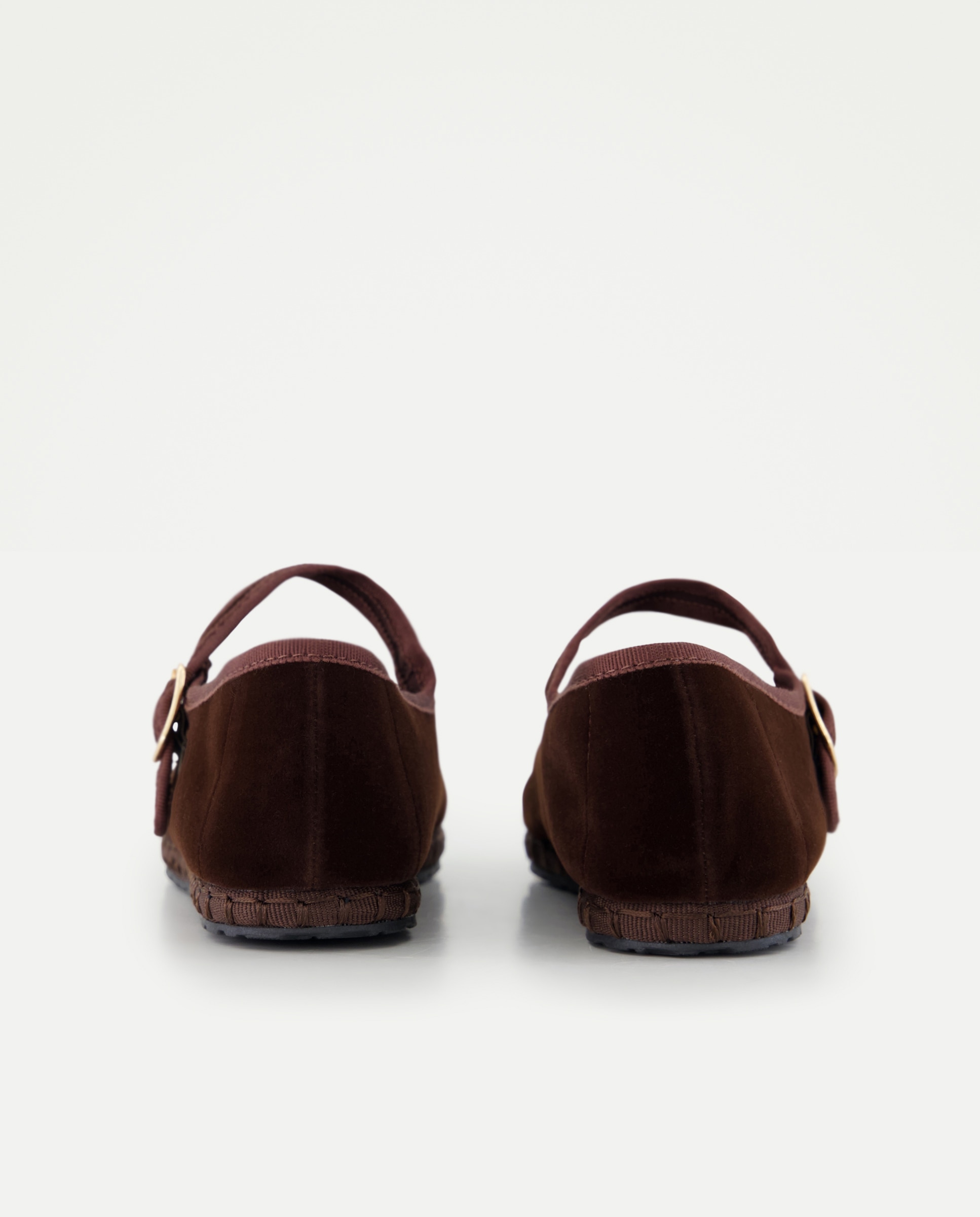 Zapato de mujer de terciopelo Marrón-3
