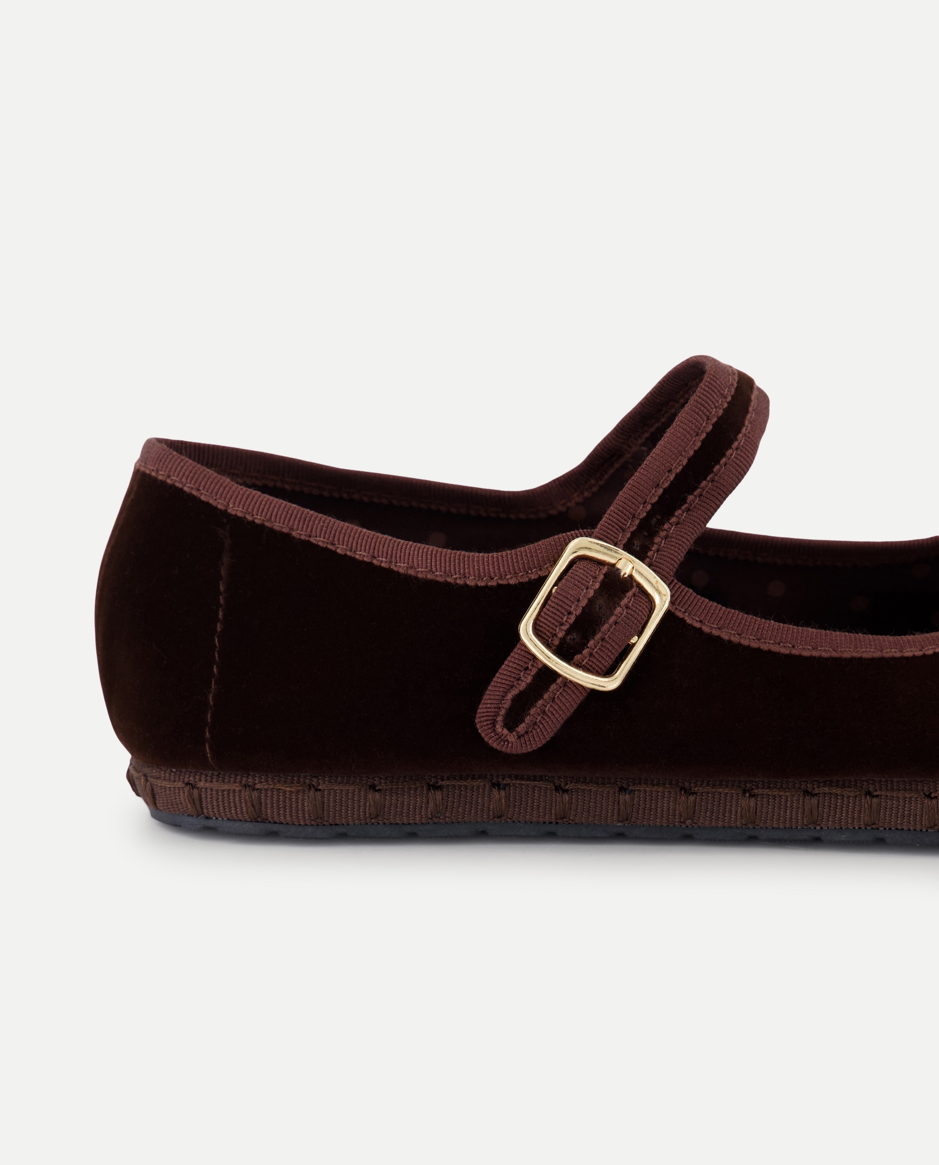Zapato de mujer de terciopelo Marrón-5