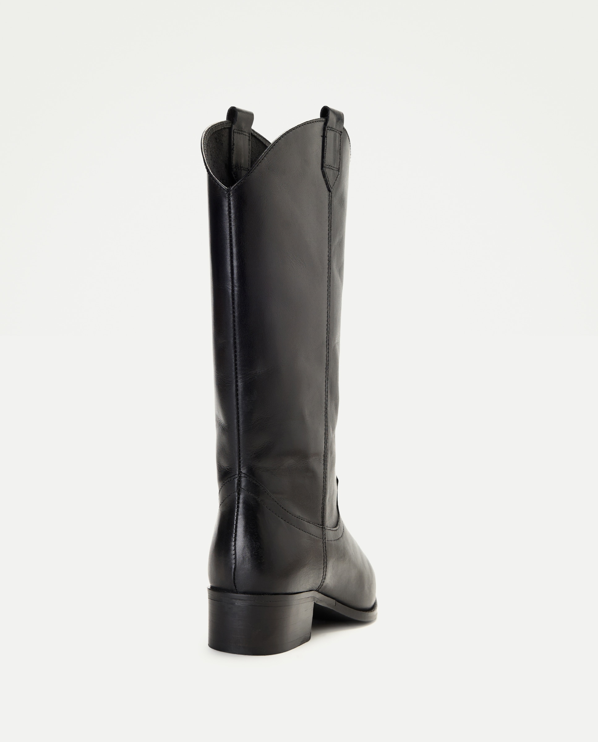 Bota de mujer de piel Negro-3