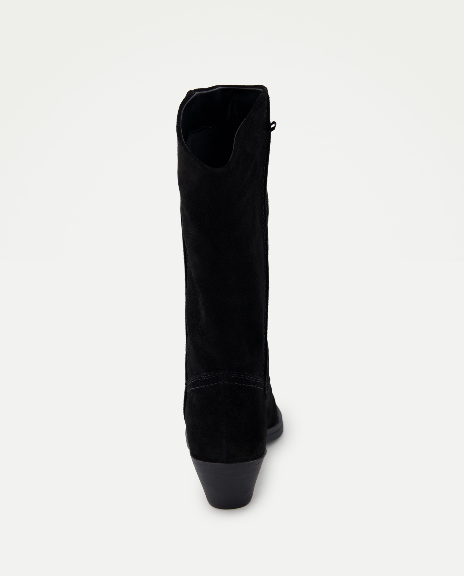Bota de mujer de piel de serraje Negro-3