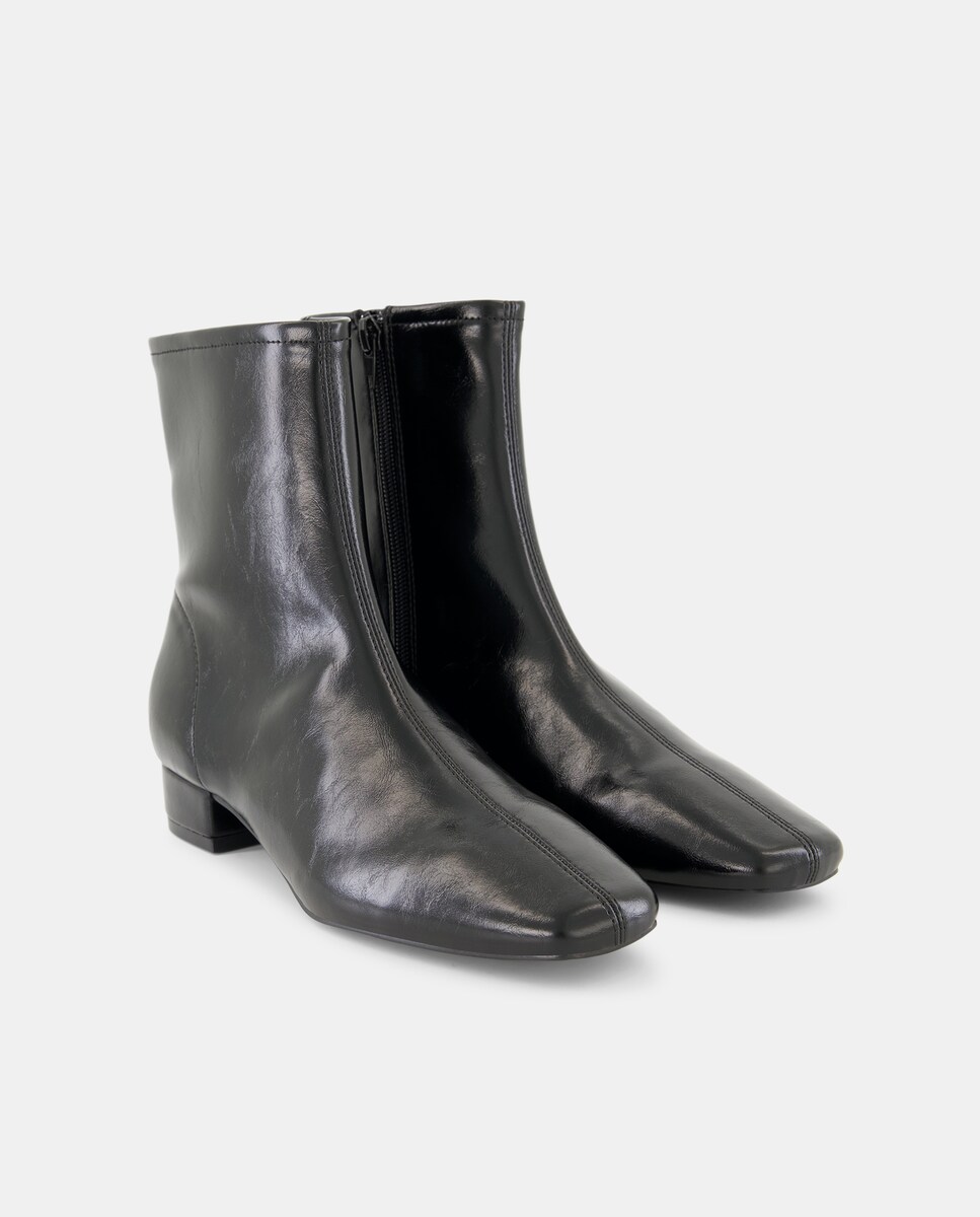 botín de mujer tipo calcetín Negro-2