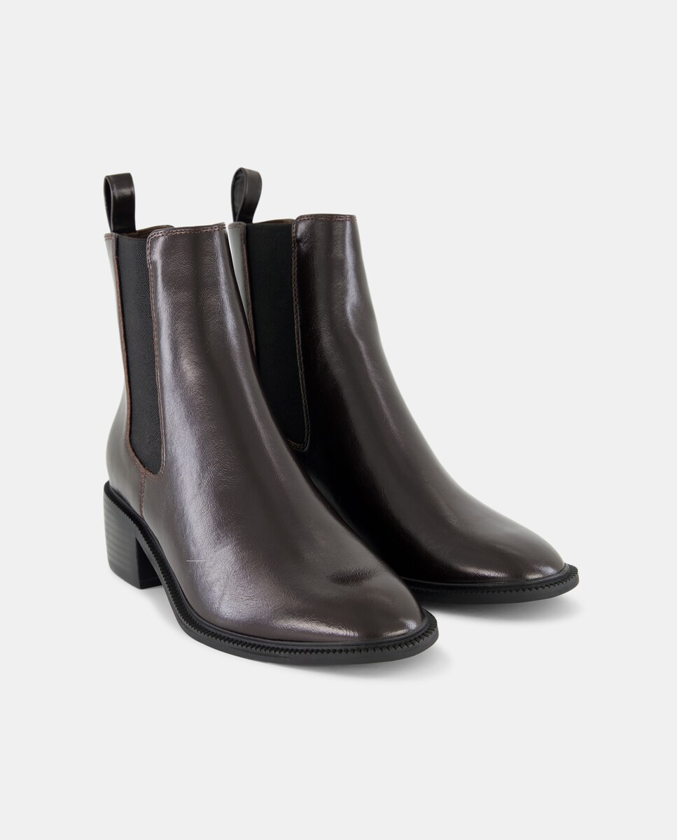 Botín de mujer tacón Marrón-2