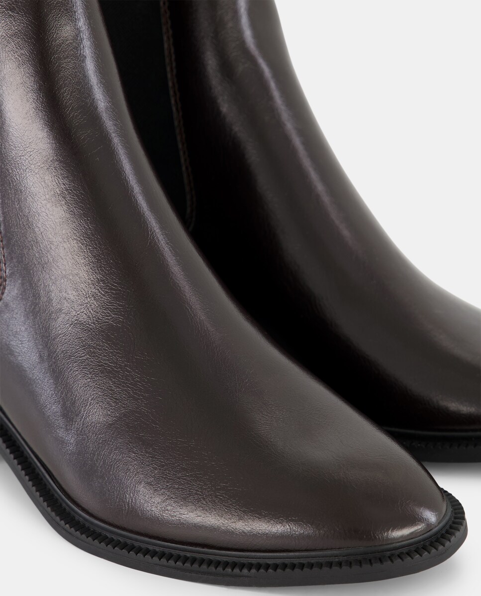 Botín de mujer tacón Marrón-4