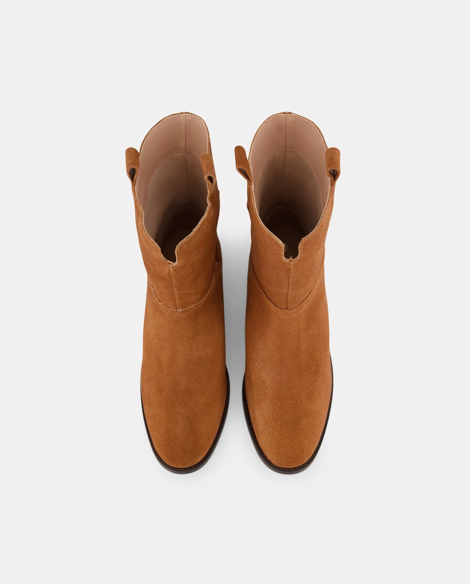 Botín de mujer caña ancha 730 Camel-4