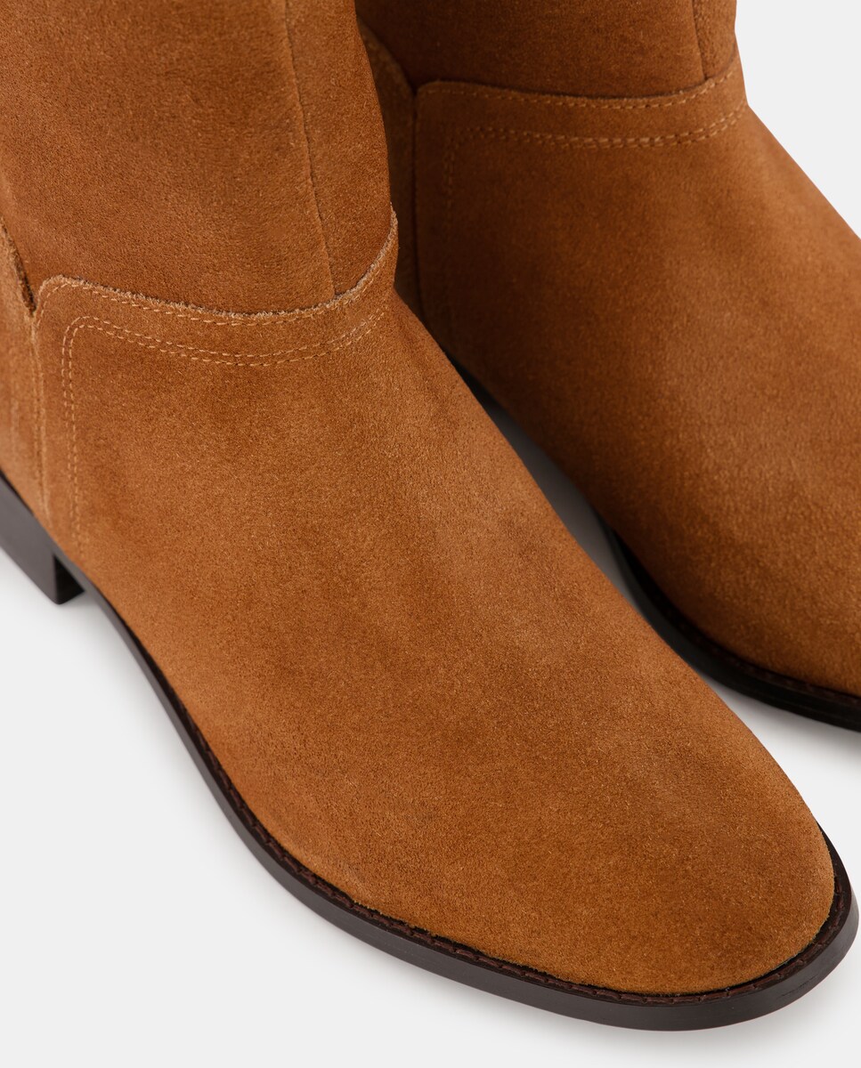 Botín de mujer caña ancha 730 Camel-5