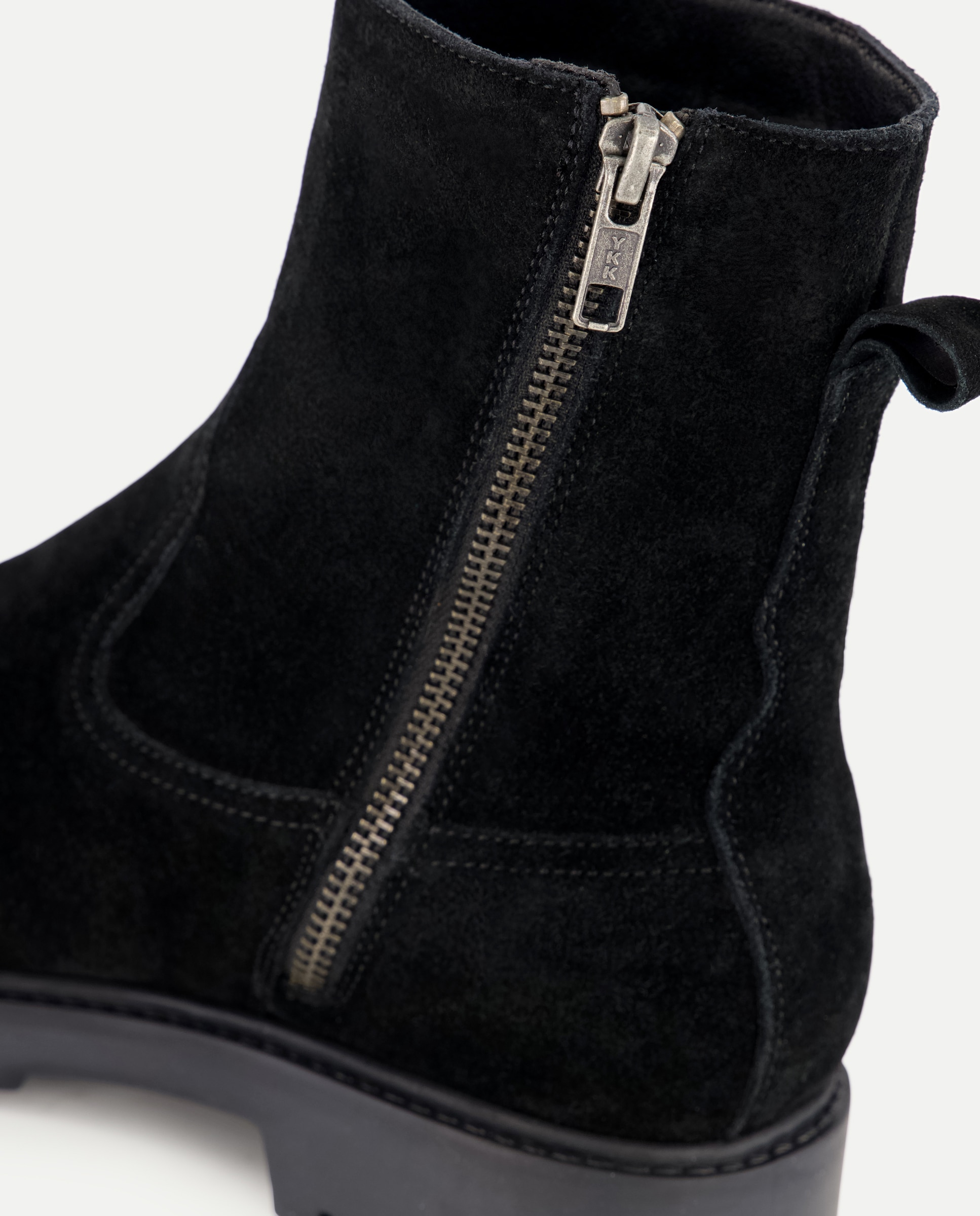 Botin de mujer de serraje truck Marrón-5